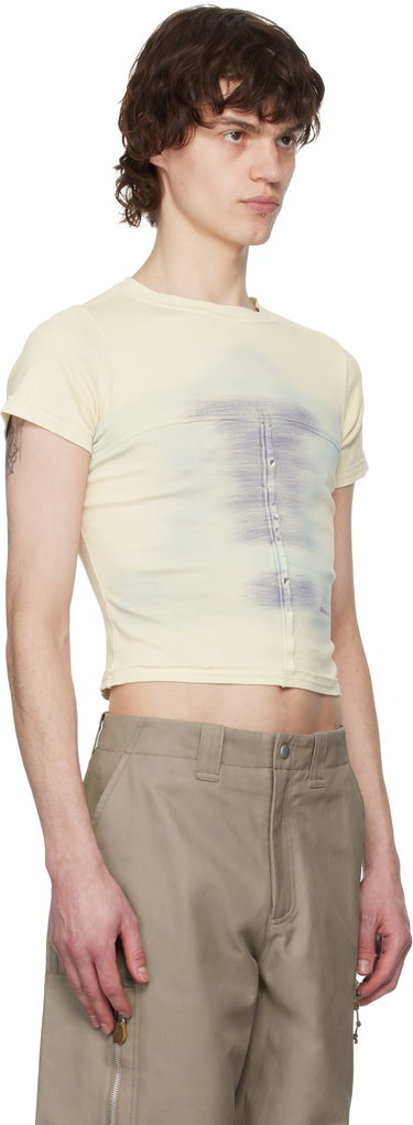 Crop top Eckhaus Latta Eckhaus Latta Lapped Baby T-Shirt Gul | 303-EL-PS25-O - OASIS, 1