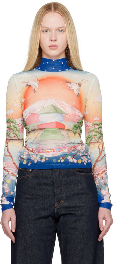 T-shirt Casablanca Casablanca Printed Mesh Long Sleeve T-Shirt Flerfarvet | WPF25-JTP-028-02, 0