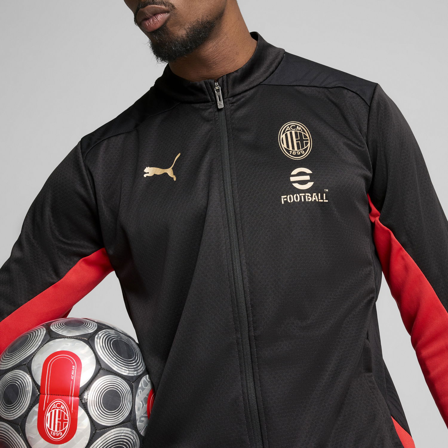 Træningsdragt Puma AC Milan Men's Training Jacket Sort | 777508_04, 1