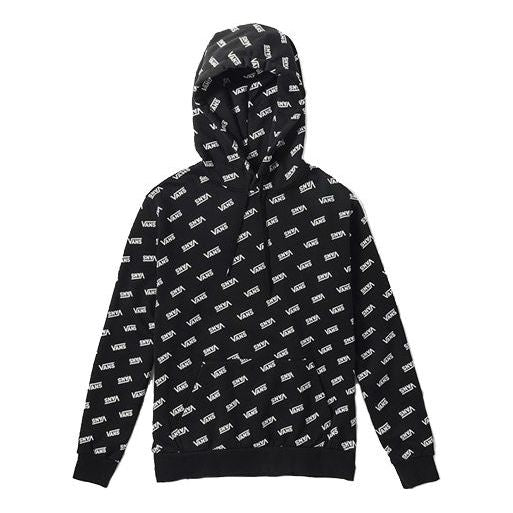 Sweatshirt Vans Logo Alphabet Print Fleece Hoodie Sort | VN0A3QRXRS1
