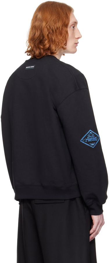 Sweatshirt Marine Serre Marine Serre Souvenir Fleece Oversized Sweatshirt Sort | UST022A CJER0078, 2