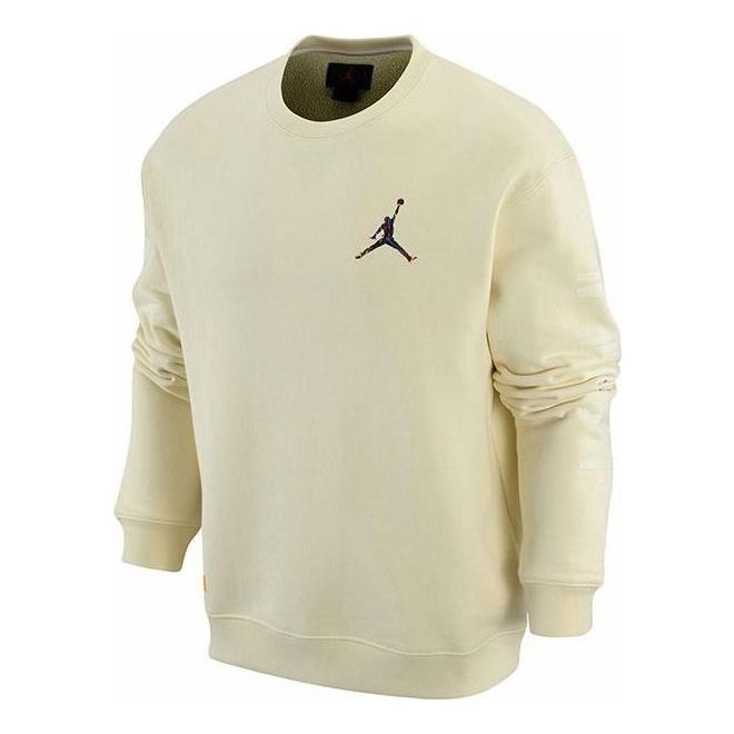Sweater Jordan Logo Sweatshirt Beige | FB7658-113, 0