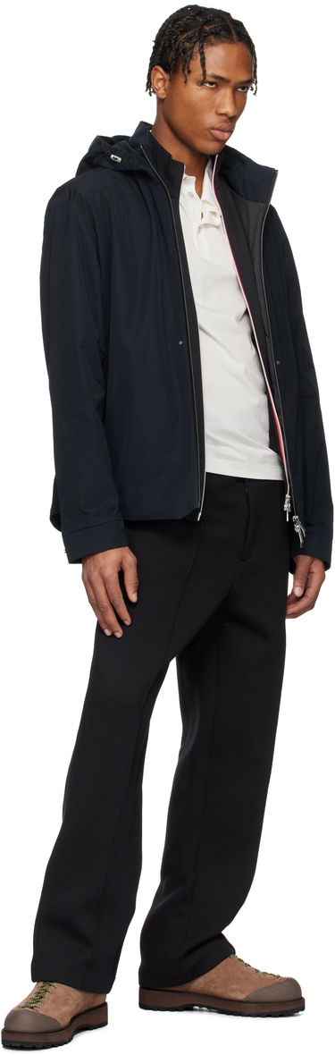 Joggingbukser Moncler Moncler Logo Patch Cotton & Neoprene Sweatpants Sort | K10918H0000389ATP, 4