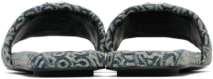 Shorts Marc Jacobs Marc Jacobs 'The J Marc Washed Monogram Denim' Slides Blå | 2P3FSA006F04, 1