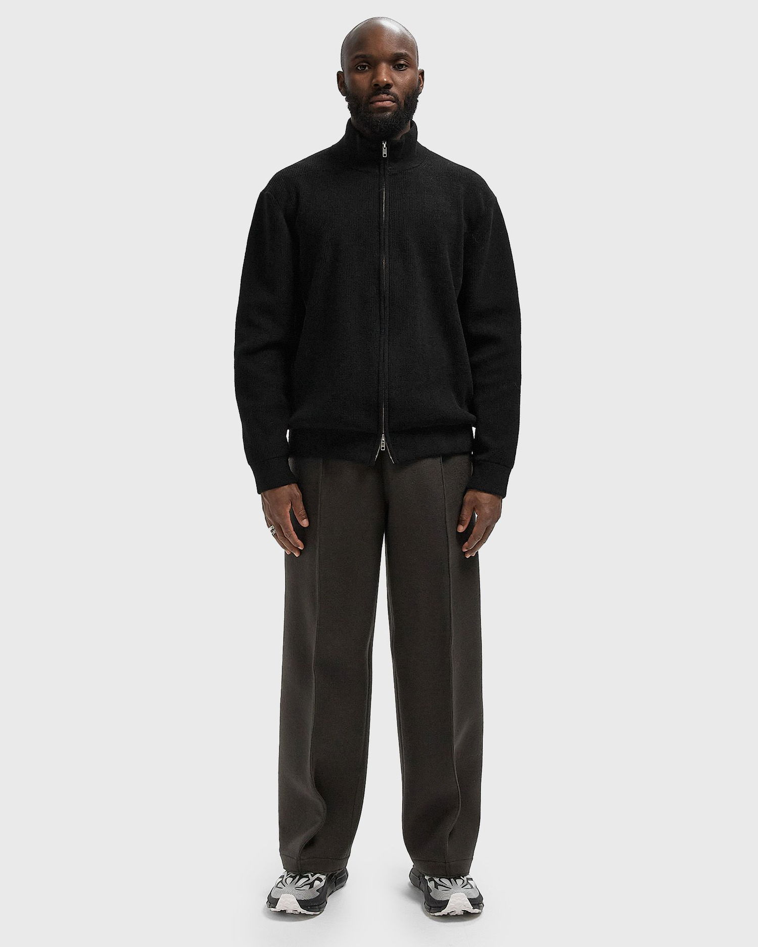 Bukser AMI Elasticated Wide-Leg Trousers Grå | UTR815.WV0078-020, 1