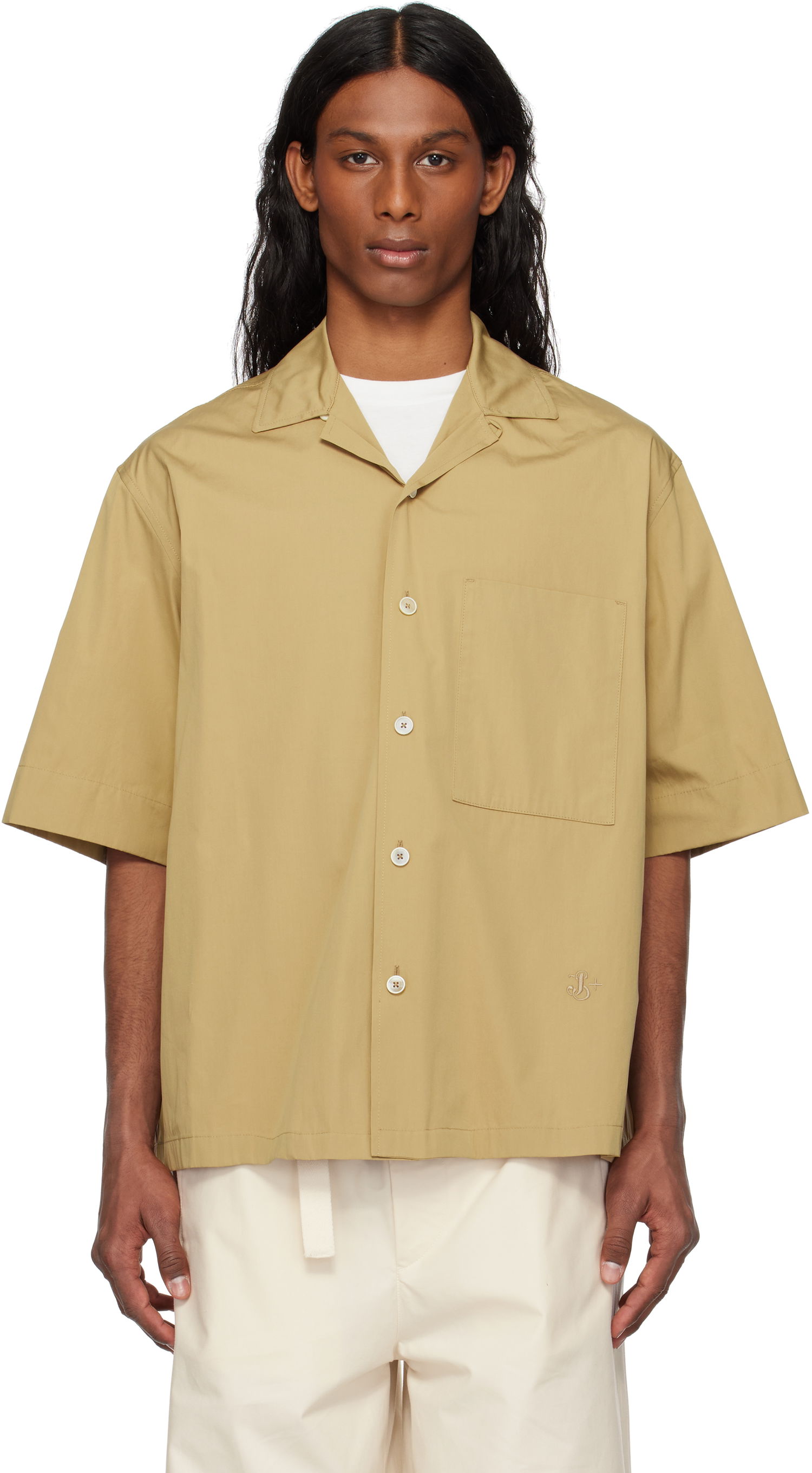Skjorte Jil Sander Jil Sander Cotton Poplin Shirt Beige | J47DL0166_J45292, 0