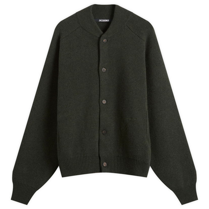 Sweater Jacquemus Wool Cashmere Knitted Bomber Jacket Sort | 25HCDM00567AK00278-580
