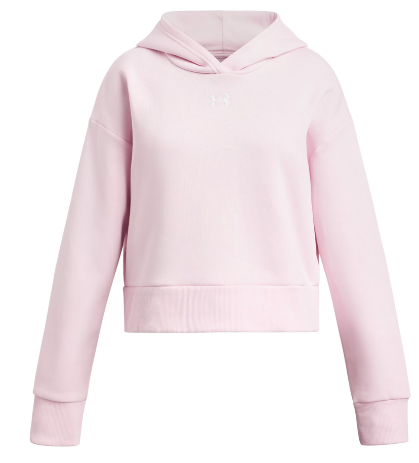 Sweatshirt Under Armour Rival Fleece Cropped Hoodie Lyserød | 1379517-647