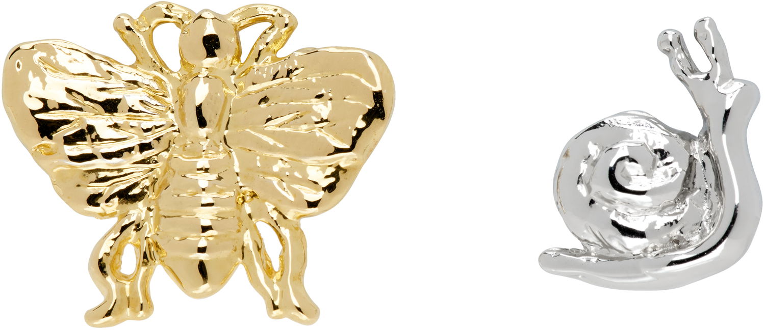 Stift Chopova Lowena Chopova Lowena Best Bugs Moth & Snail Stud Earrings Metalisk | 6578, 0