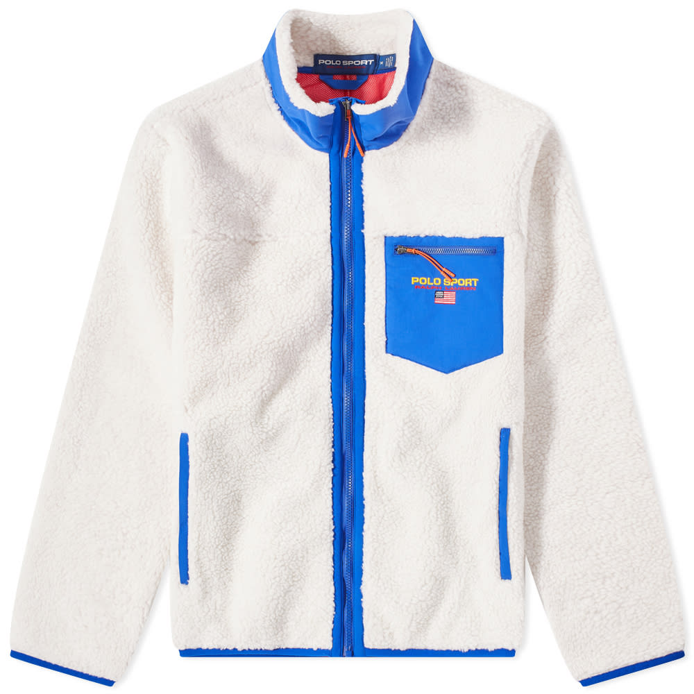 Jakke Polo by Ralph Lauren Sport Pile Fleece Clubhouse Hvid | 710880626003, 0