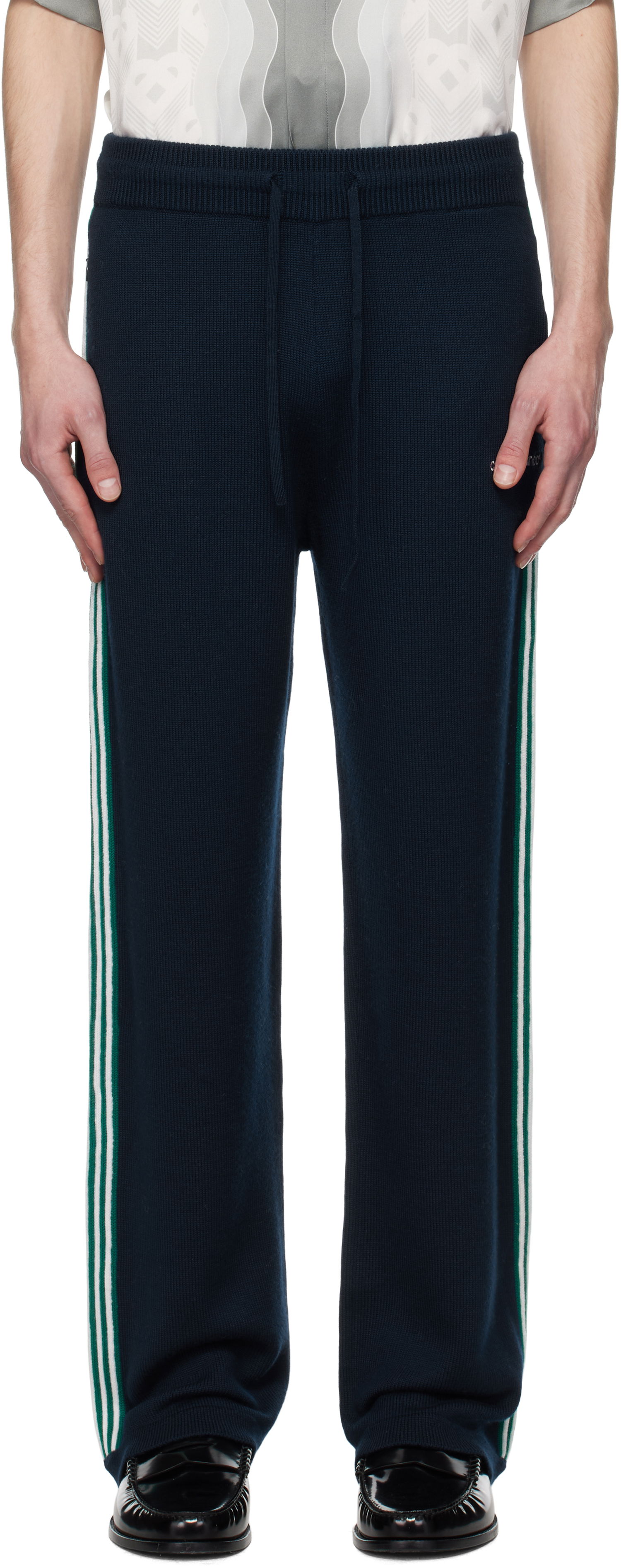Joggingbukser Casablanca Casablanca Knit Tennis Sweatpants Mørkeblå | MPS25-KW-847-01, 0