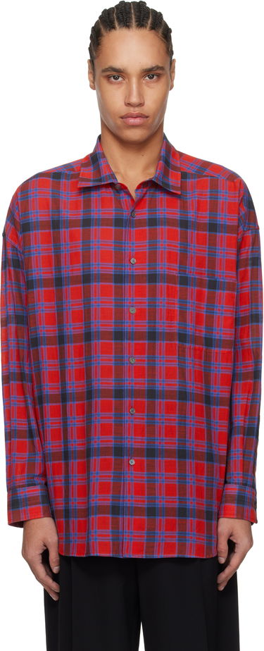 Skjorte The Row The Row Lancaster Plaid Shirt Rød | 882-W3796, 0