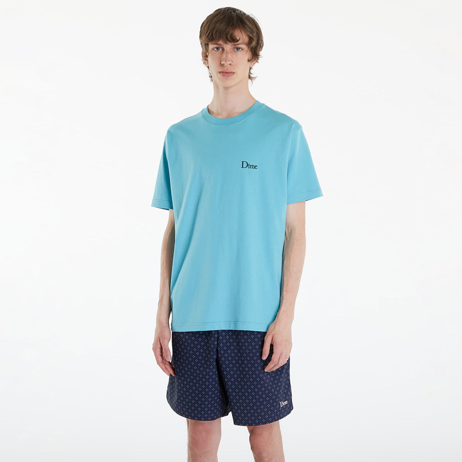 T-shirt Dime Classic Small Logo T-Shirt Ocean Blue Turkis | DIMESP24D211BLU, 0