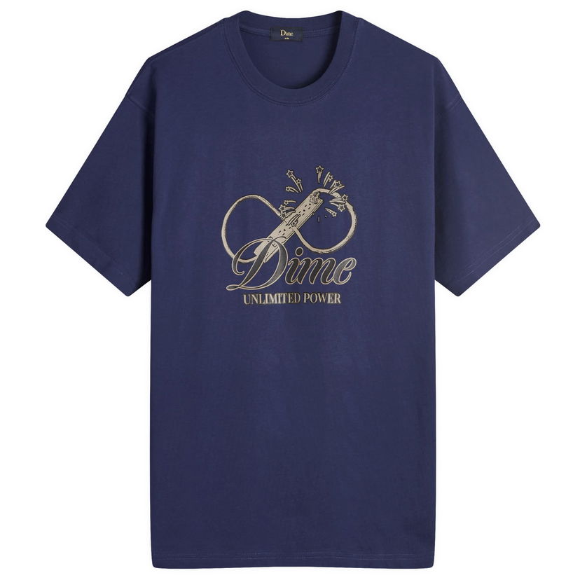 T-shirt Dime Cursive Power T-Shirt Mørkeblå | DIMEFA2436NVY