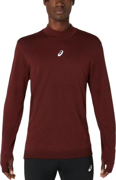 T-shirt Asics ROAD WINTER SEAMLESS Long Sleeve Top Bourgogne | 2011d360-200, 0