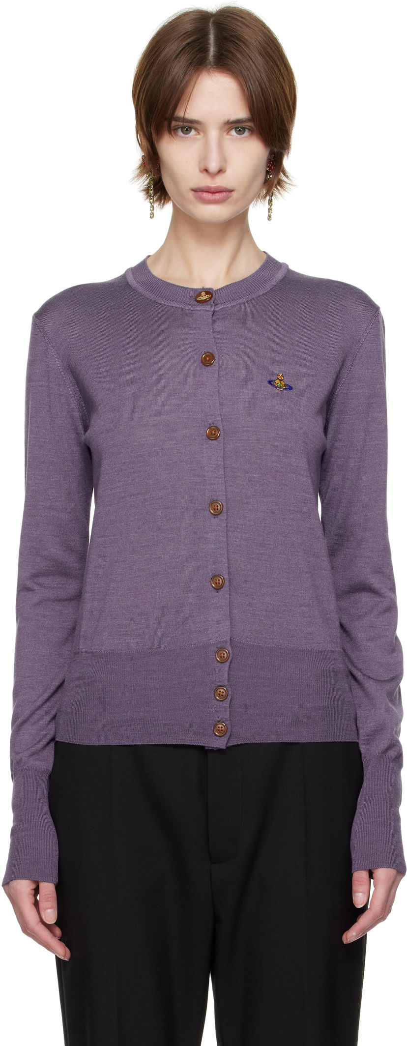 Sweater Vivienne Westwood Vivienne Westwood Bea Cardigan Lilla | 1803002P-Y001A-