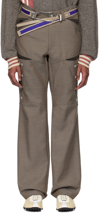 Bukser KIKO KOSTADINOV Kiko Kostadinov Inex Snap Trousers Brun | KKSS25T09-34, 0