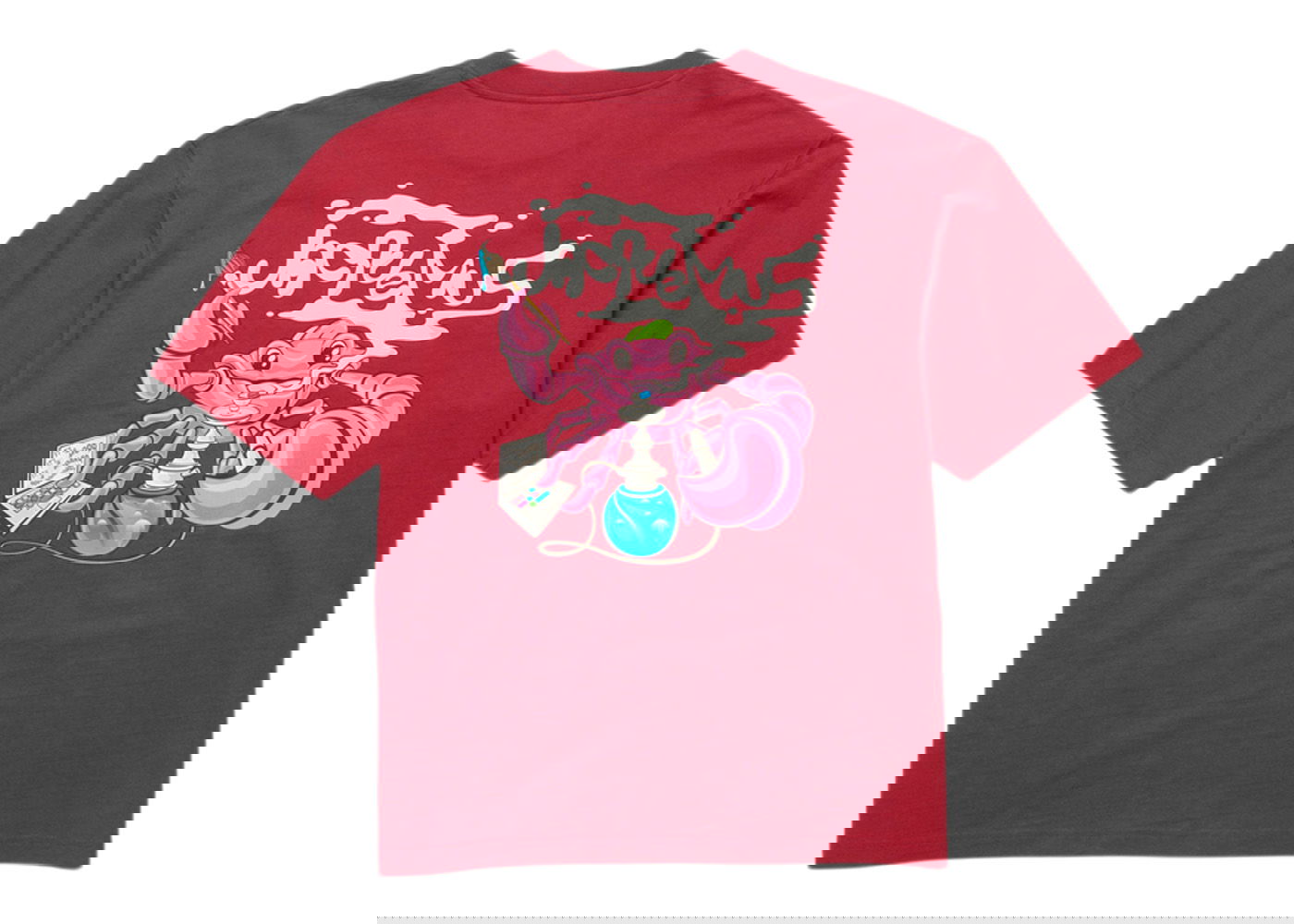 T-shirt Jacquemus Le Crabe Crab Logo Boxy Fit Print Crab Rød | 226JS063-2102-4BB, 0