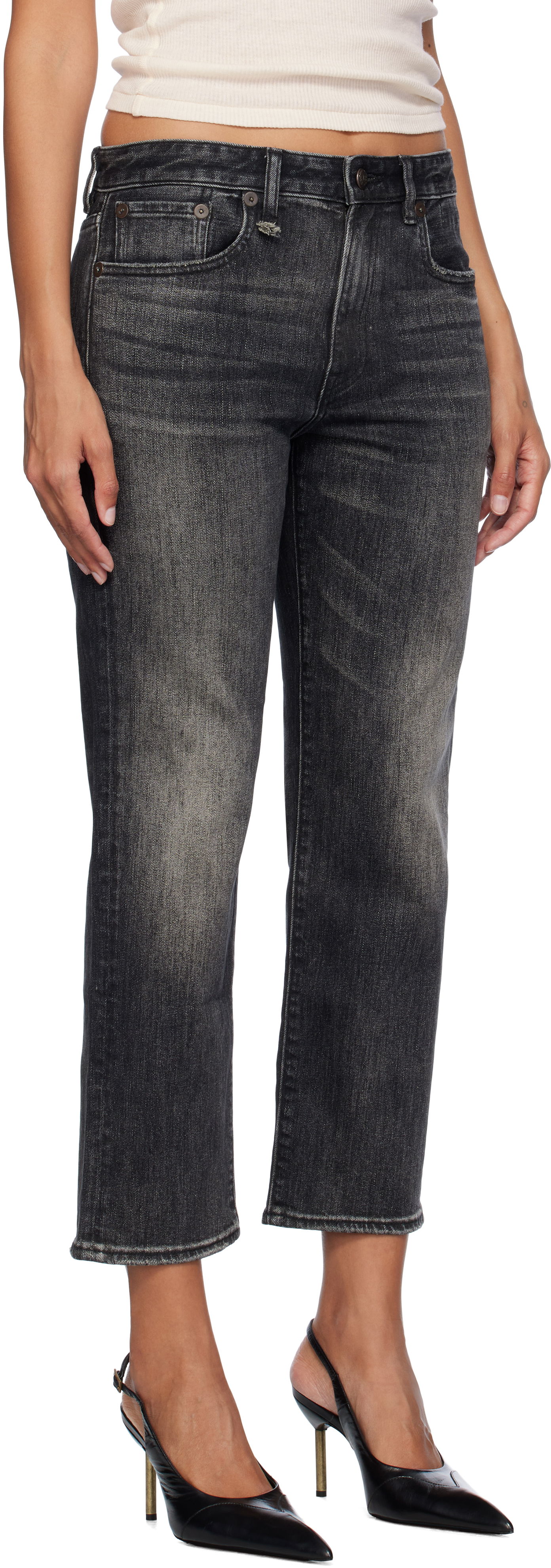 Jeans R13 R13 Romeo Crop Jeans Sort | R13WD103-D248A, 1
