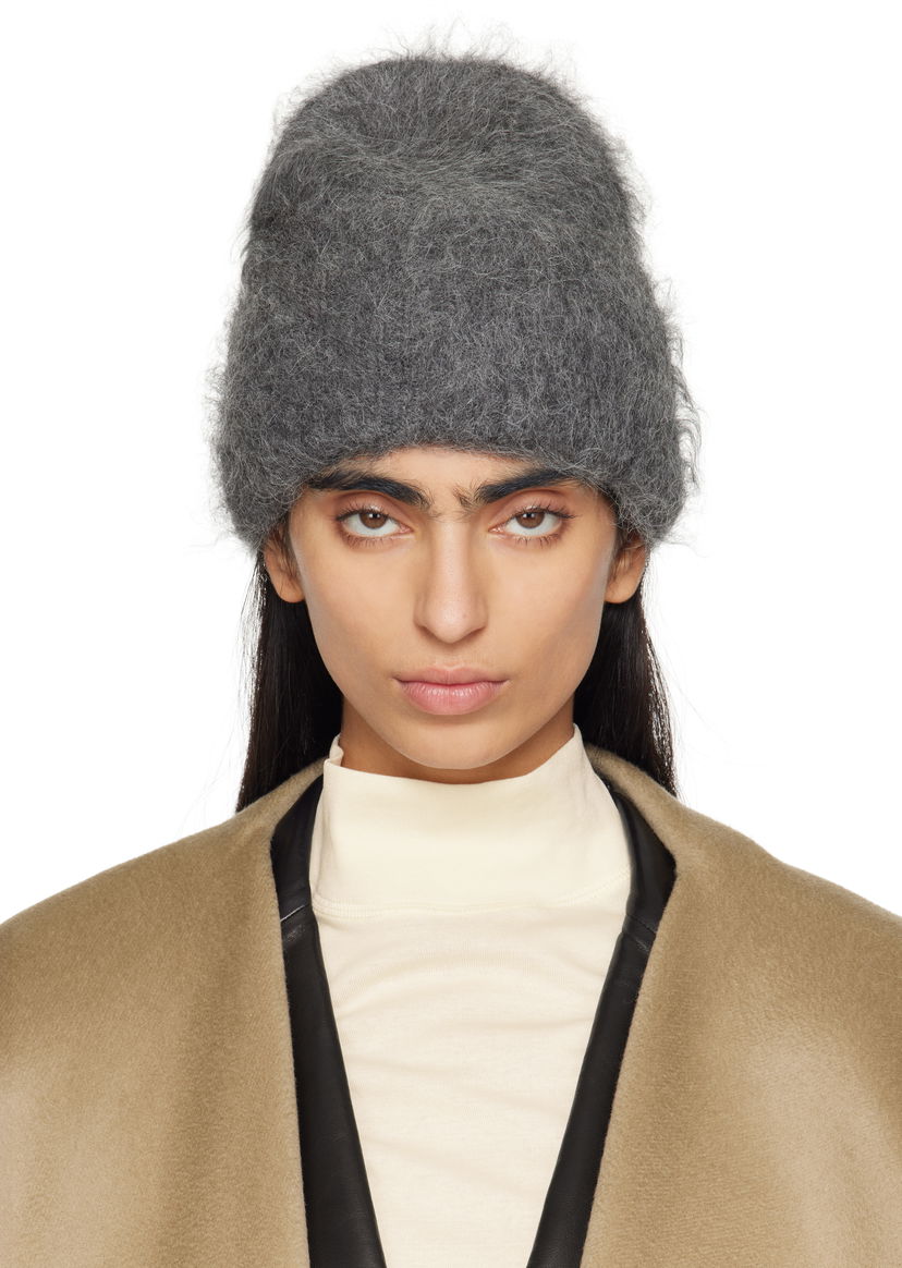 Beanie TOTEME Alpaca Knit Beanie Grå | 244-WSH1524-YA0106