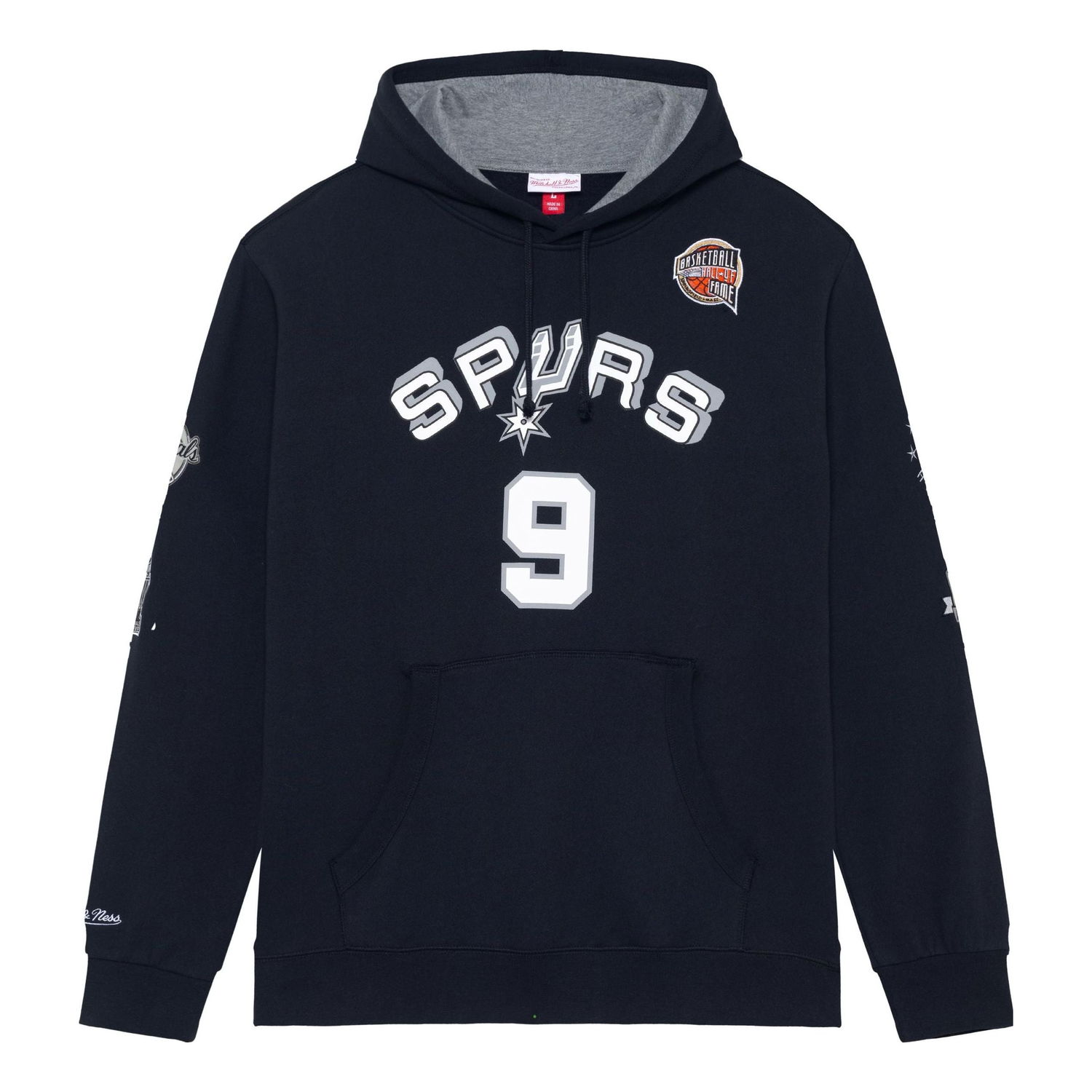 Sweatshirt Mitchell & Ness NBA San Antonio Spurs Tony Parker 9 Fleece Hoodie Mørkeblå | FPHD6861-SASYYTPABLCK, 0