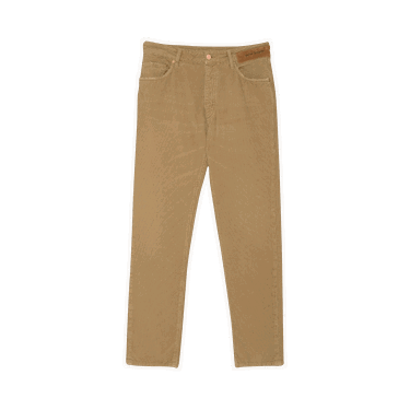 Bukser Palm Angels Logo Regular 5 Pocket Pant Beige | PMYA012F21DEN0016161, 0