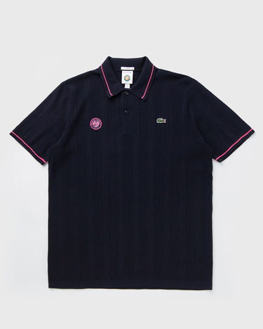 Polo skjorte Lacoste Ribbed Knit Polo Shirt Mørkeblå | AH3013-166, 1