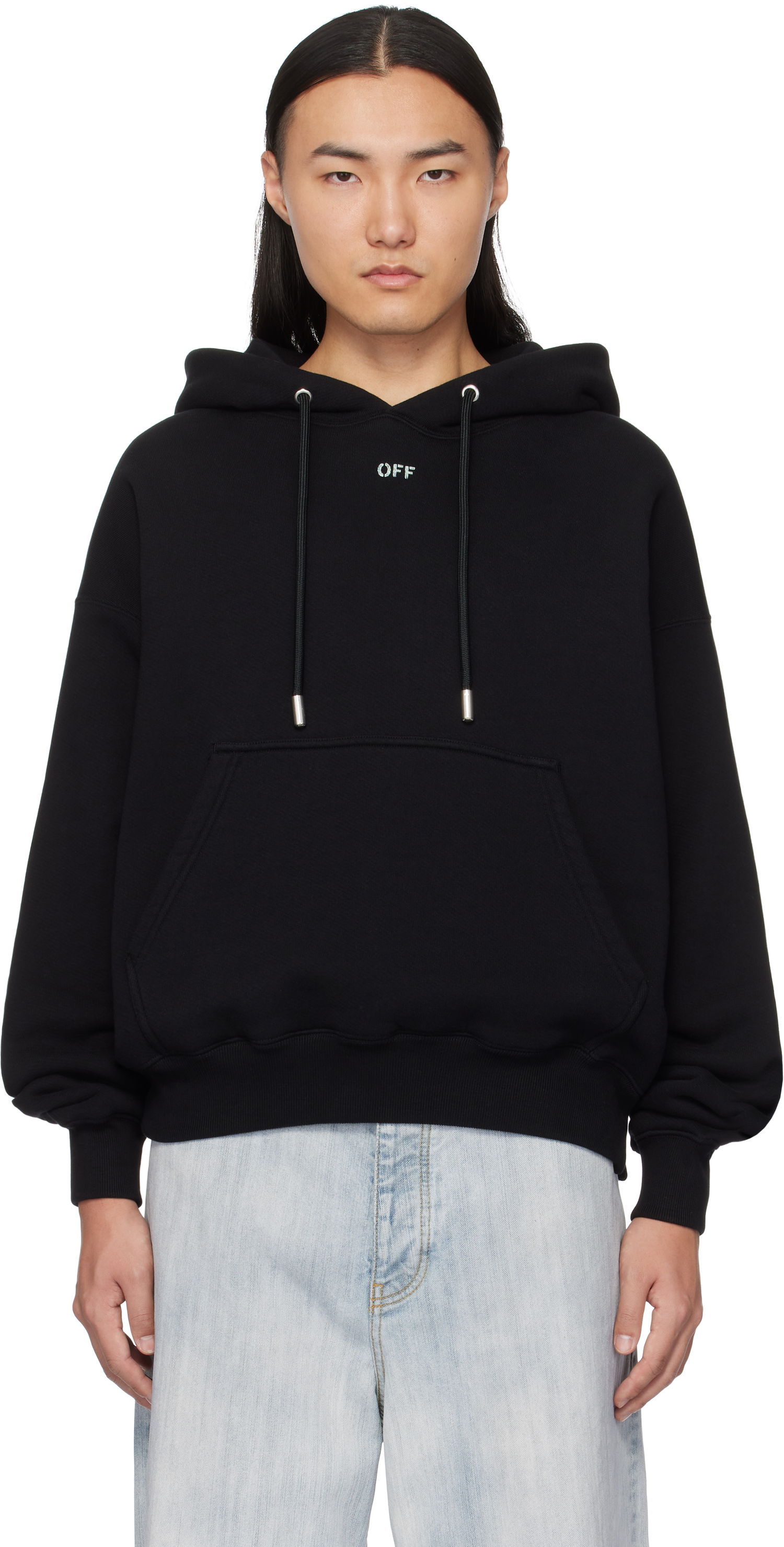 Sweatshirt Off-White Designer Vibe Arrow Hoodie Sort | OMBB085S25FLE00L1041, 0