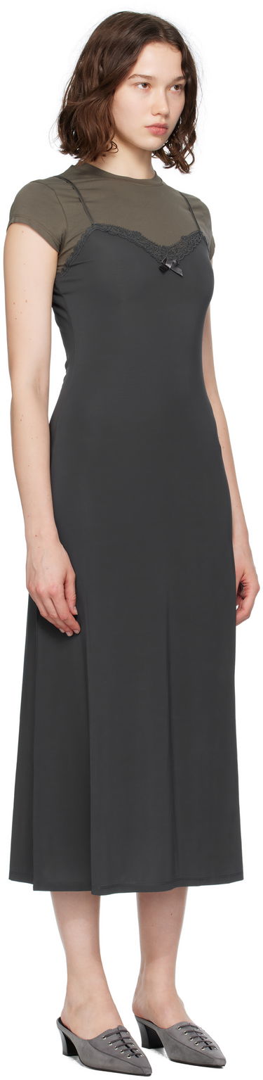 Kjole Acne Studios Acne Studios Layered Jersey Midi Dress Grå | A20796-, 1