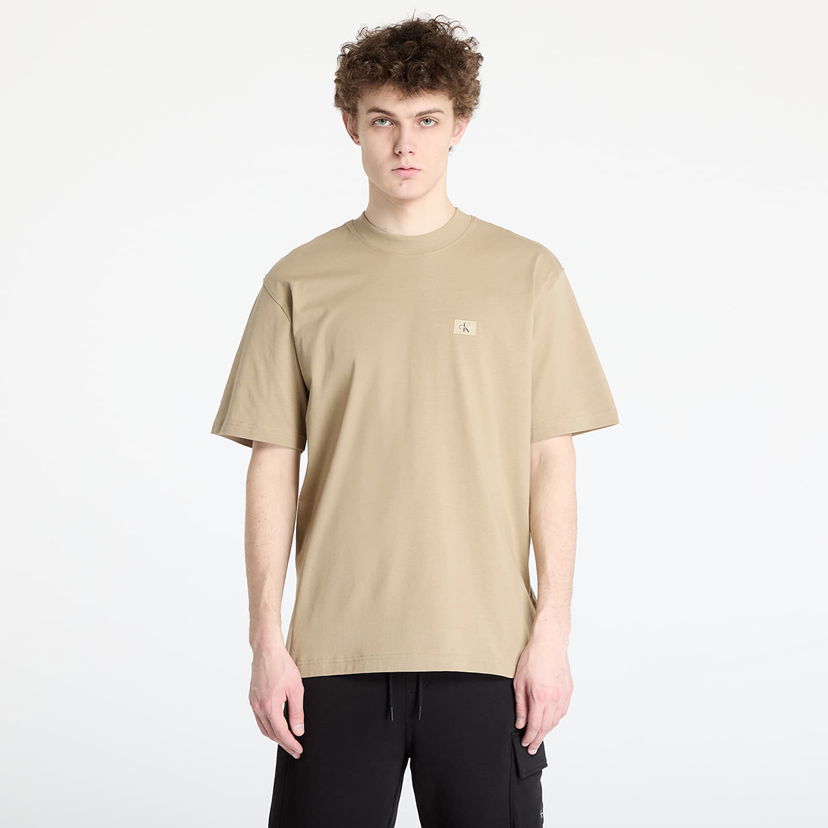 T-shirt CALVIN KLEIN Calvin Klein Jeans Woven Label Relaxed T-Shirt Beige | J30J326857 HI0