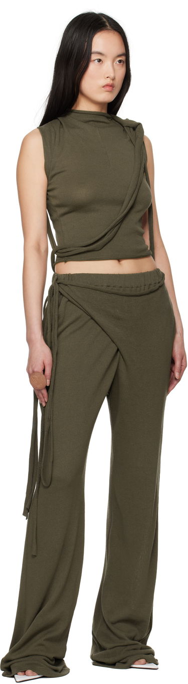 Tanktop Ottolinger Ottolinger Deconstructed Linen Tank Top Grøn | 10510130601, 3