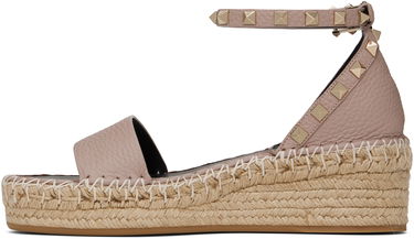 Skopleje Valentino Valentino Garavani Double Rockstud Espadrille Wedge Sandals Lyserød | 6W2S0HB1VTO, 2