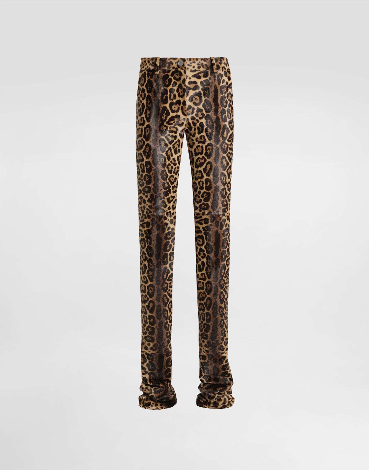Bukser Dolce & Gabbana Dolce & Gabbana Leopard-Print Calf Hair Trousers Flerfarvet | FTDE8LHULXRS9001, 0