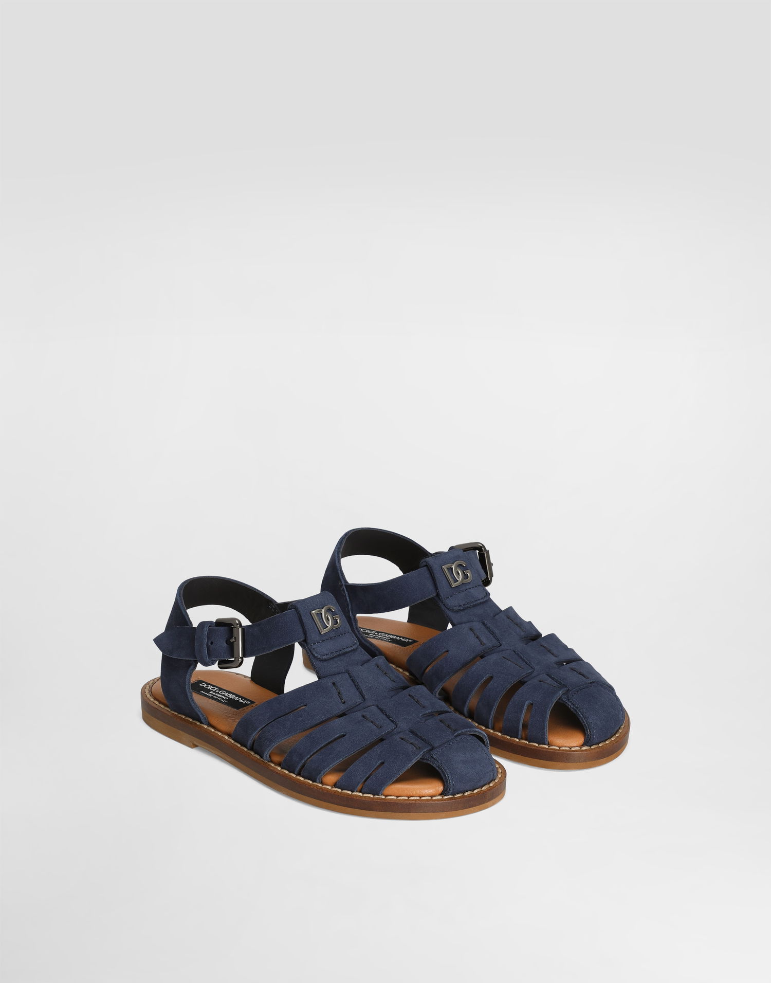 Tilbehør Dolce & Gabbana Dolce & Gabbana Nubuck Fisherman Sandals Blå | DA5279A106180650, 1