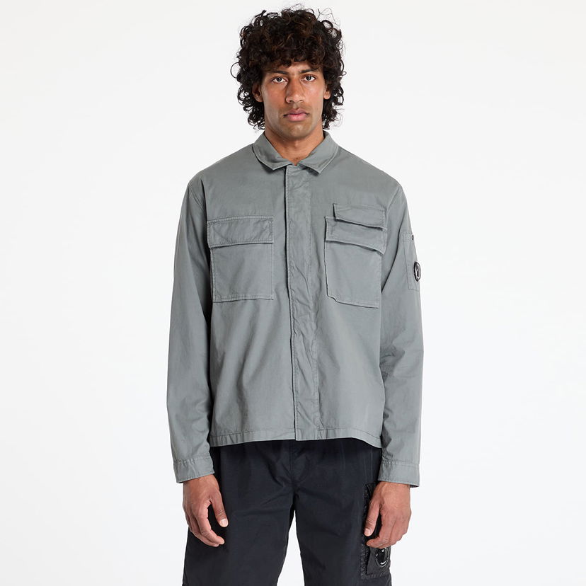 Skjorte C.P. Company C.P. Company Organic Gabardine Utility Lens Shirt Grå | 18CMSH128A110143G-935