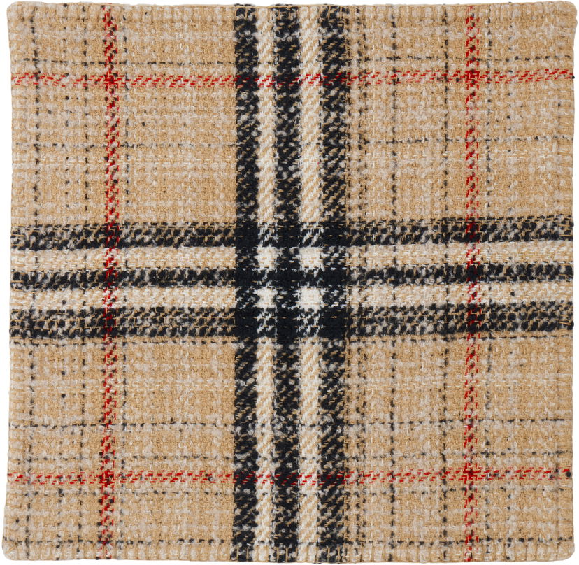 Tørklæde Burberry Burberry Giant Check Tweed Cushion Cover Beige | 8064057