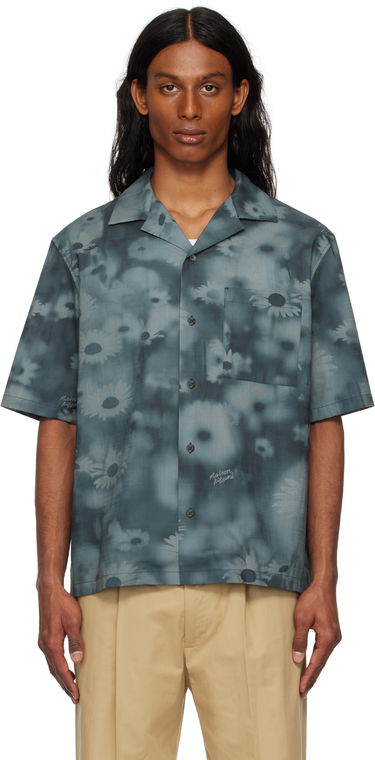 Skjorte MAISON KITSUNÉ Maison Kitsuné Resort Daisy Print Shirt Blå | OM00421WW9054, 0