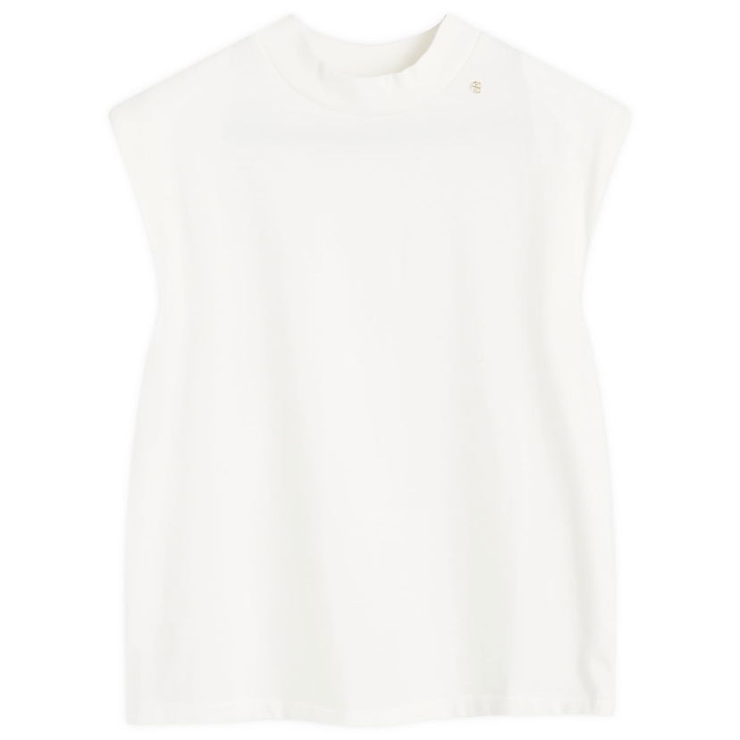 Tanktop Anine Bing Sleeveless Mock Neck T-Shirt Hvid | A-08-10035-IVY1