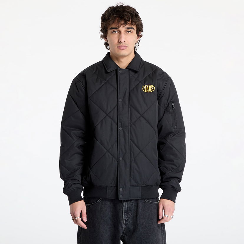 Bomberjakke Vans Hathaway Bomber Jacket Sort | VN000HNCBLK1