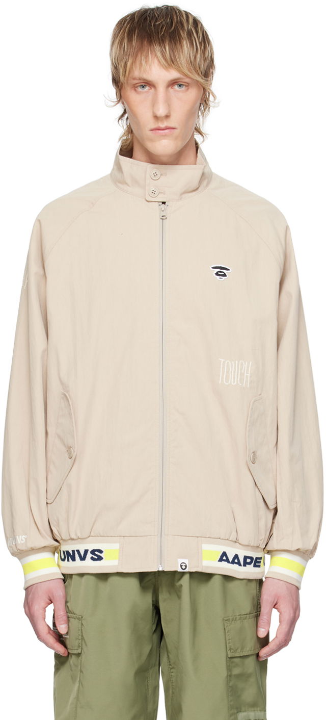 Bomberjakke AAPE by A Bathing Ape AAPE by A Bathing Ape Lightweight Bomber Jacket Beige | AAPLJM7643XXMBGE