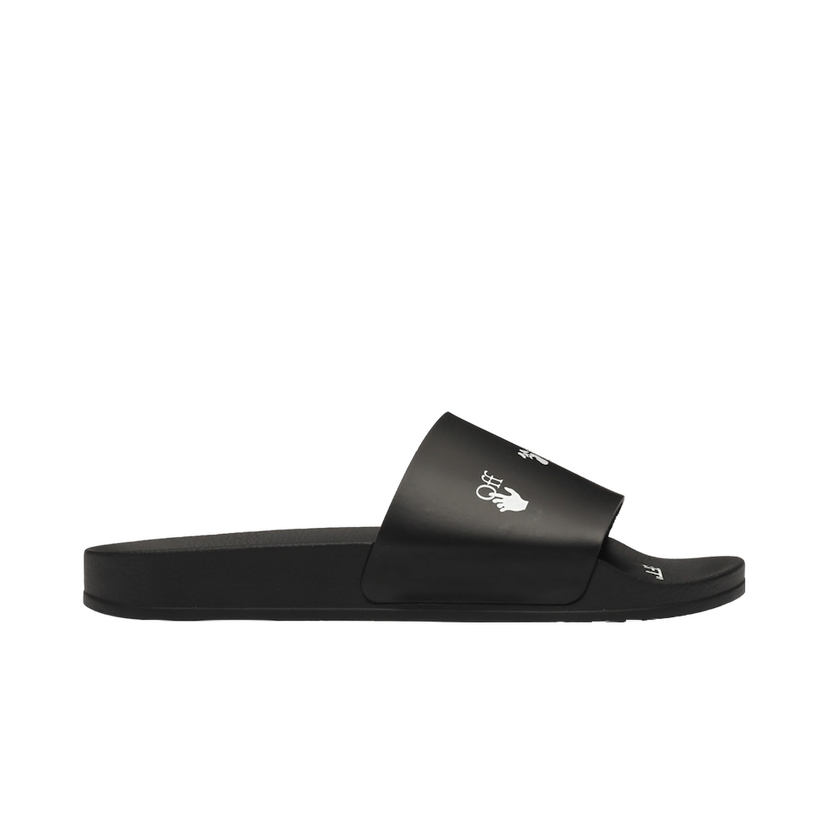 Sneakers og sko Off-White Drowning Man Logo Slides Black White FW21 Sort | OMIA088F21FAB0041001/OMIC001C99MAT0021000