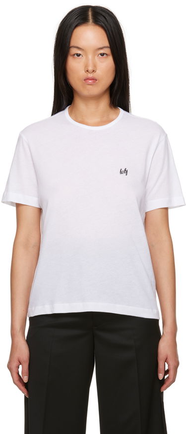 T-shirt Ann Demeulemeester Dagmar Embroidered Logo T-Shirt Hvid | 2302-W-JTS02-23-FA206-001, 0