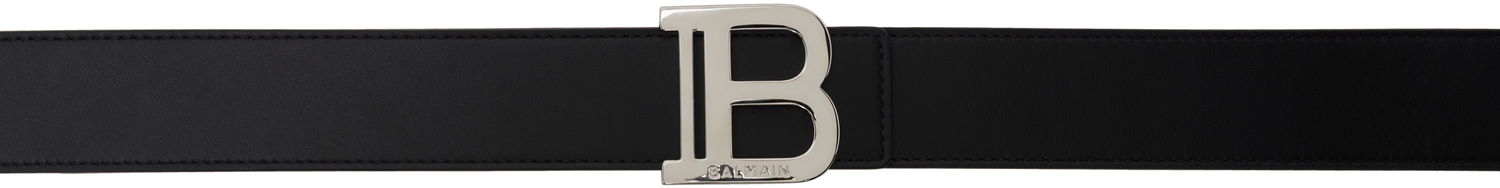 Bælter Balmain Balmain Smooth Leather B Belt Sort | EM1WJ000LVTL, 0