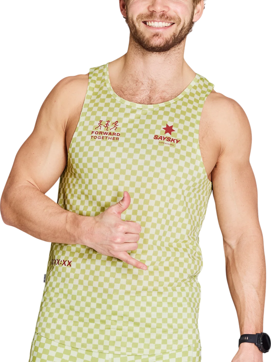 Tanktop Saysky Saysky Checker Combat Singlet Grøn | nmrsi31c1034, 0