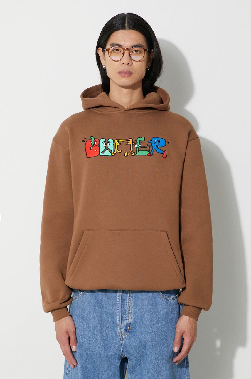 Sweatshirt Butter Goods Pullover Hoodie With Print Brun | BGQ3231803, 0
