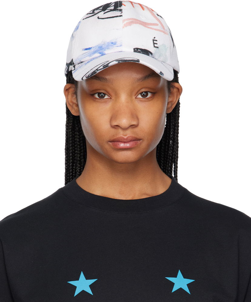 Kasket Études Études Julian Farade Booster Baseball Cap Hvid | E24MC907A039P4