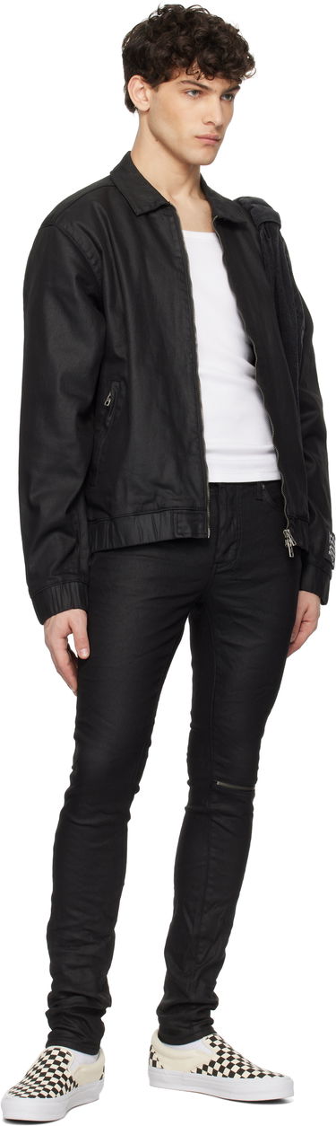 Bomberjakke Ksubi Ksubi Raider Harrington Waxed Denim Jacket Sort | MPS25JK010, 3