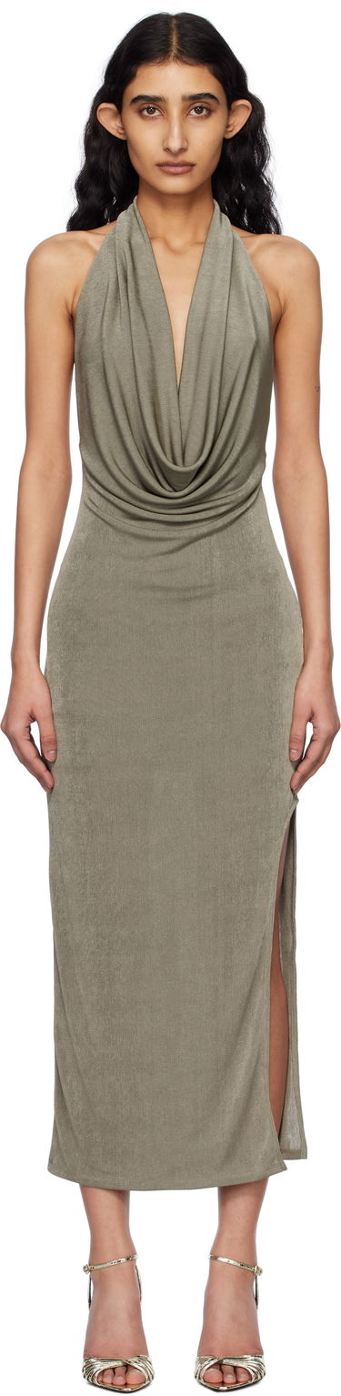 Kjole MISBHV MISBHV Cowl Neck Maxi Dress Grøn | 250W830, 0