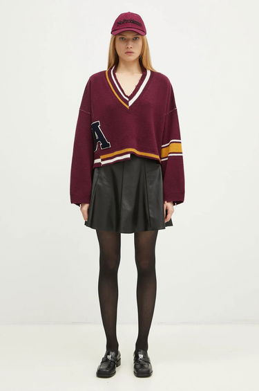 Sweater Ambush Damaged Rib V-Neck Sweater Lilla | BWHD002F24KNI0012846, 4