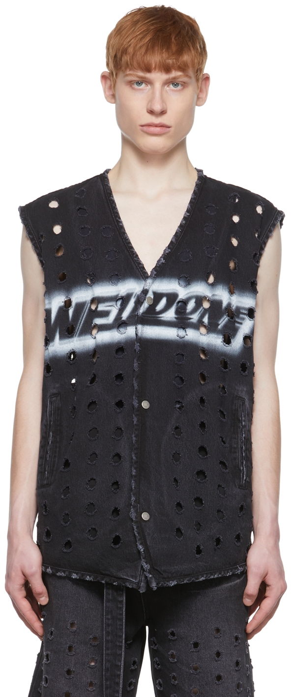 Vest We11done Distressed Denim Vest Sort | WD-DV1-22-361-M-WB